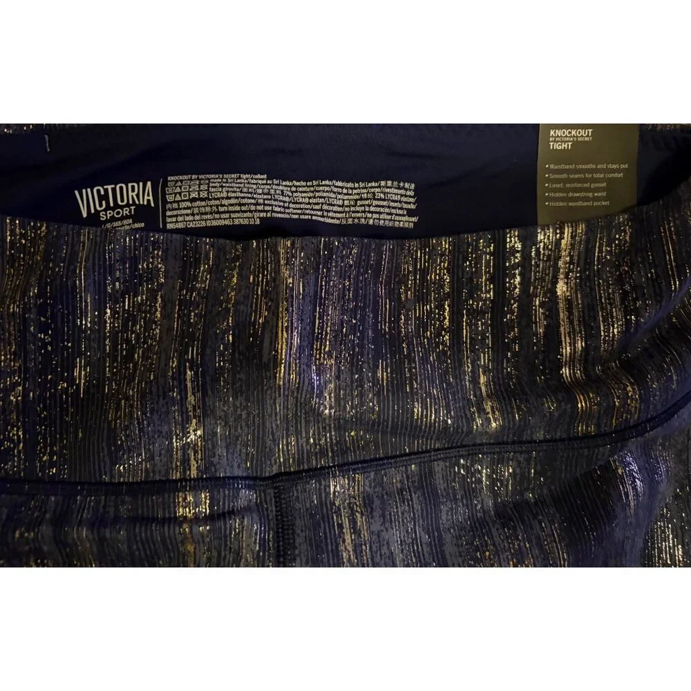 VICTORIA'S SECRET SPORT KNOCKOUT TIGHT LEGGINGS- NEW! SIZE LARGE SHORT - Picture 3 of 8